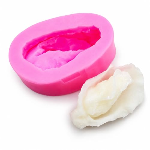 AWEJRIXX Silicone Mold for DIY Baking and Craft Projects, Flexible Reusable Mold for Chocolate, Candy, Fondant, Resin, Clay, Soap, Cake Decoration and Handmade Small Shapes (Oval Ripple Shape) - color: Oval Ripple Shape