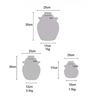 Fermentation Jar Traditional Chinese Porcelain Pickle Jar,Ceramics Fermenting Crock Kit with Water Seal Airlock Lid, Pickle Jar for Pickles Kimchi, Sauerkraut 7kg - size: 7kg