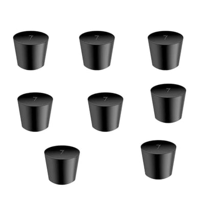 8Pcs Solid Rubber Stoppers 7# Tapered Lab Bungs Solid Rubber Stoppers - size: 8Pcs 7#