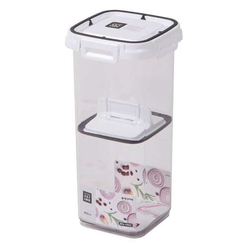 Pickle keeper Press Plate Food Storage Container Organizer for Kimchi Sauerkraut Fermentaion Airtight Lid Locking for Preserved Food (1800ml / 0.5 gal) - size: 1800ml / 0.5 gal