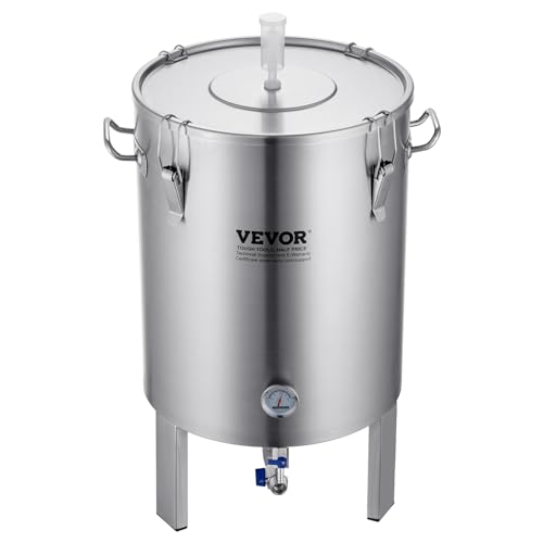 VEVOR Fermentation Tank 16 Gal,Stainless Steel Beer Brew Fermentor, Brew Bucket Fermentor for Home Brewing with Conical Base Brewing Equipment - size: 16 Gal-Fermenter1.0