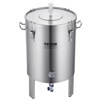 VEVOR Fermentation Tank 16 Gal,Stainless Steel Beer Brew Fermentor, Brew Bucket Fermentor for Home Brewing with Conical Base Brewing Equipment - size: 16 Gal-Fermenter1.0