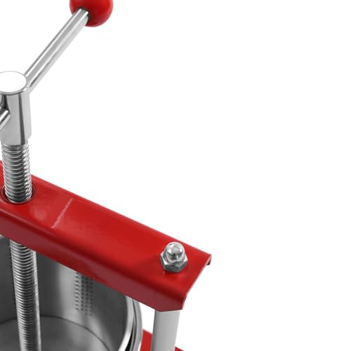 Durable 3L/6L Stainless Steel Cheese Tincture Herb Fruit Wine Manual Press for Making Wine or Juice from Honey (6L) - size: 6L