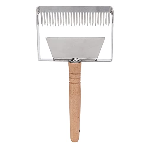 Beekeeping Wide Uncapping Fork Scraper Honey Beehive Shovel Apicultural Equipment Beekeeping Tool High Strength Stainless Steel Anti Wood Handle Ergonomic Design for Beekeepers
