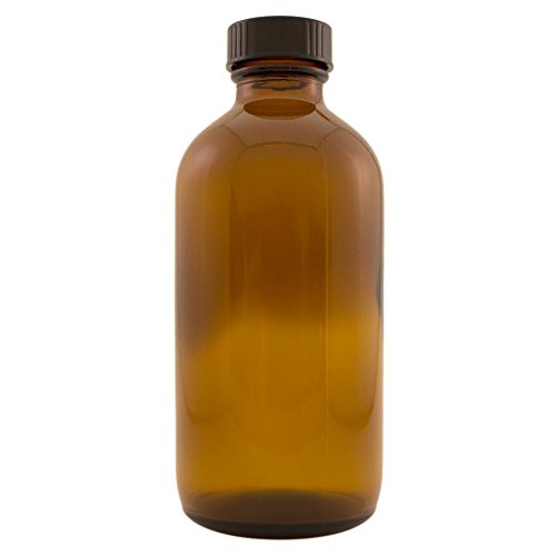 GreenHealth 8 fl oz Amber Glass Bottle with Phenolic Cone Cap (Single) - color: Amber, size: 8 Ounces