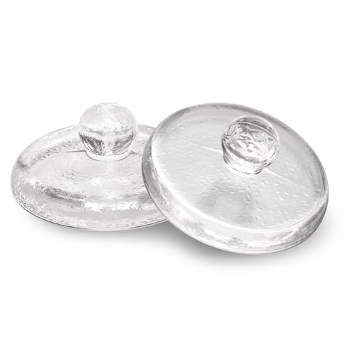 3.78" Glass Fermentation Weights for Gallon Jars, 2-Pack, Grip Handle | Designed for jars with an inner diameter of 3.8 inches or larger