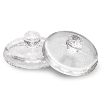 3.78" Glass Fermentation Weights for Gallon Jars, 2-Pack, Grip Handle | Designed for jars with an inner diameter of 3.8 inches or larger