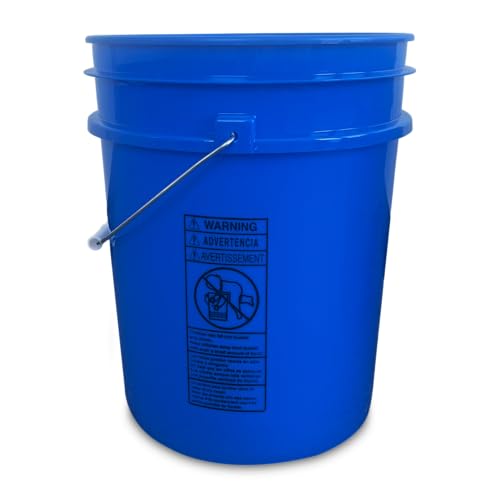 ePackageSupply 5 Gallon Bucket - Food Grade Bucket, Metal Handle Grip, BPA-Free, Heavy-Duty 90 Mil HDPE Plastic Pail, Stackable Utility Container, Made in USA, Lid Not Included, Blue, 12 Packs - color: Blue, size: 12 Packs