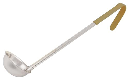 Winco Prime One Piece Stainless Steel Ladle, NSF Listed,Tan - color: Tan, size: 3 Ounce, style: One Piece