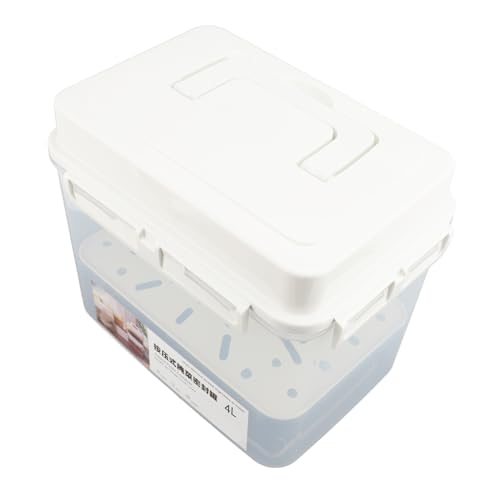 Jiawu Kimchi Container, 4L Press Plate Leakproof Airtight Fermentation Jar, Pickle Jar with Silicone Press Plate for Sauerkraut Vegetable Food Storage