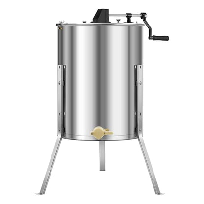 VEVOR Honey Extractor, 4/8 Frame Manual Honey Extractor with Transparent Lid, Stainless Steel Honeycomb Drum Spinner with Height Adjustable Stand, Honeycomb Extraction Equipment for Beekeeping - style: 8 Frame Rack(4 Deep Frames)