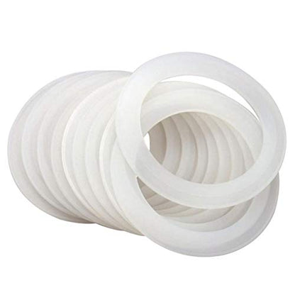Silicone Jar Gaskets Leak Proof and Airtight 10 Pack for 70mm and 86mm Can Lids White (70mm) - size: 70mm
