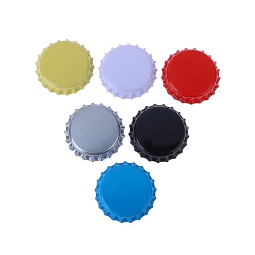 100Pcs Caps Homebrew Beer Caps Craft Beer Bottling Caps Oxygen Absorbing Seal Crown Caps for DIY Home Brewing Beer Tool(Yellow) - color: Yellow