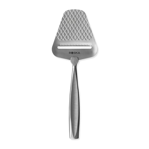BOSKA Monaco+ Premium Cheese Slicer - Award Winning Cheese Cutter for Block Cheese, Cheddar up to Parmesan - Quilted Pattern reduces Resistance - Non-stick & Ergonomic Handheld