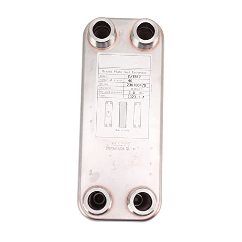 Stainless Steel Plate Heat Exchanger, Compact Heavy Duty Plate Chiller, Copper Brazed Plate Heat Exchanger, Metal Water to Water Heat Exchanger for Wort, Beer, Water