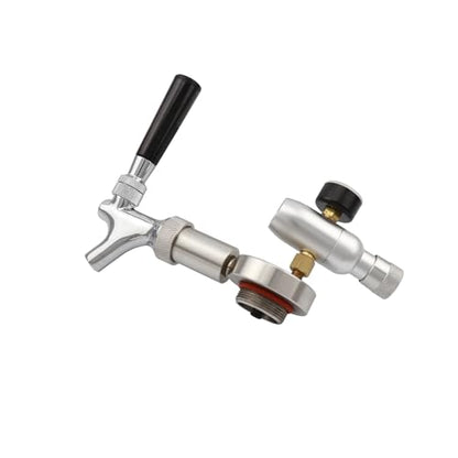 Home Brewing Beer Spear Faucet Tap and CO2 Regulator Homebrew Beer Dispenser Tap for 2L 3.6L 4L Stainless Steel Mini Keg Beer Growler Brewing Accessories