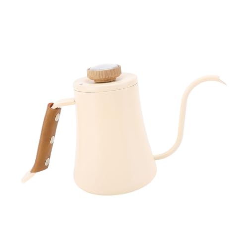 Emoshayoga Coffee Kettle with Integrated Thermometer for Precise Brewing At Home 600ML Stainless Steel Gooseneck Drip Pot