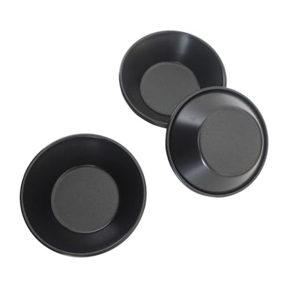 8 Pack Egg Tart Molds, 3 Inch Carbon Steel Tart Pans, Reusable Cake Baking Tin for Pies, Tartlet, Quiches, Pastel de Nata - Black - color: Black