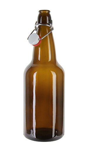 Ez Cap Beer Bottles, Amber, 16 oz.