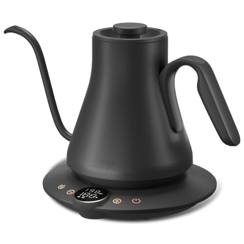 INTASTING Electric Kettle, Gooseneck Electric Kettle, ±1℉ Temperature Control, BPA-Free Stainless Steel Inner, Quick Heating, for Pour Over Coffee, Brew Tea, Boil Hot Water, 1500W/0.9L Dark Grey - color: Grey