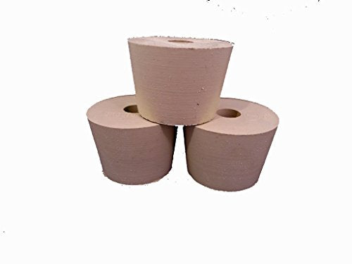 Drilled Rubber Stopper #7.5 (Set of 3)