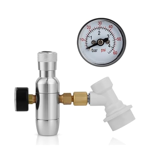 Home Brewing Upgraded Mini Co2 Charger(Two-Stage), 0-60 PSI Beer Co2 Regulator Stable Pressure Control Homebrew Mini Keg Growler Charger Kit Wine Accessories(Type 2) - color: Type 1