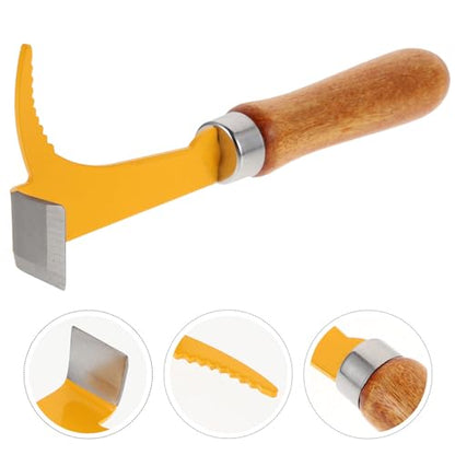 DECHOUS Beehive Scraper Sturdy Hive Cleaning Tool Stainless Steel with Wooden Handle Not Easy to Break Safe to Use Random Color for Efficient Beekeeping Equipment and Beehive