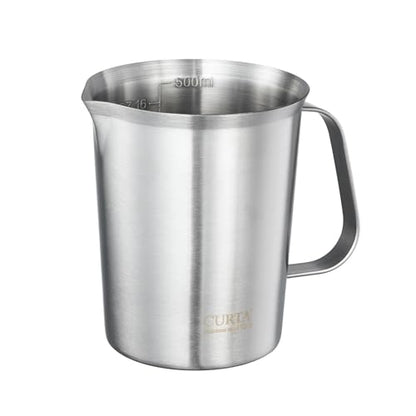 CURTA 18/8 Stainless Steel Measuring Cup with Handle and Pour Lip 16 OZ (2 Cup, 500 ML) - color: Flat Handle, size: 16 OZ (2 Cup, 500 ML)