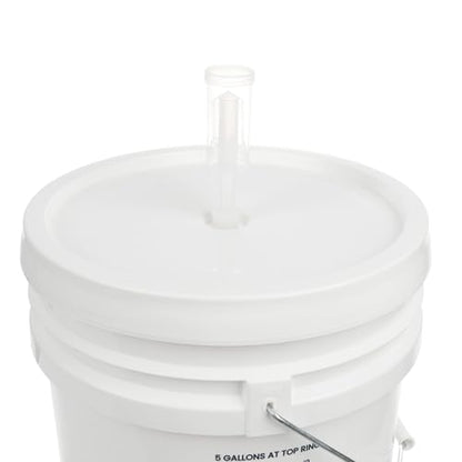 U.S. Solid 2-Pack Plastic Fermenter - 5 Gallon Food-Grade Fermenting Bucket Homebrewing Fermentor with Spigot and Airlock - size: 5 gallon(2-PACK)