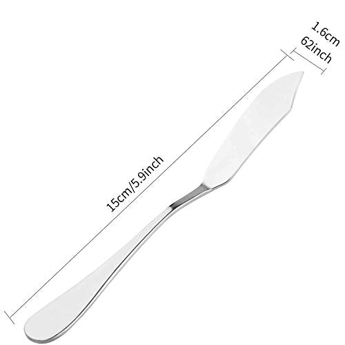 6pcs Stainless Steel Butter Knife, Cheese/Butter Spreaders, Breakfast Spreads Knives,Cheese and Condiments(Silver - color: 6pcs