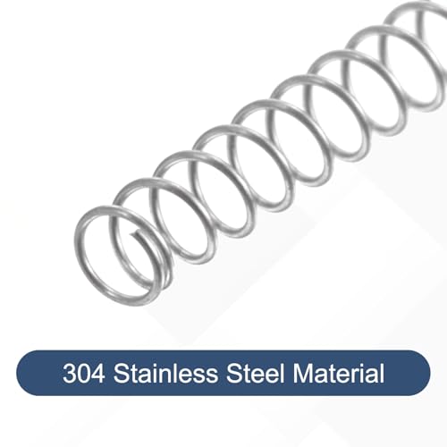 uxcell 50Pcs 304 Stainless Steel Compression Springs, 0.3mm x 2mm x 30mm Small & Tiny Pen Spring for Home Repair & DIY, Workshop & Industrial Use, (Silver Tone) - size: 2mmx30mm