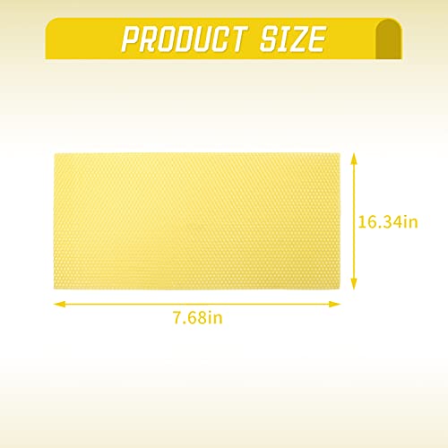 30Pcs Natural Beeswax Foundation Sheets, Stable Placement & Easy Installation Honeycomb Wax Sheets, Multi-Material Compatible Beehive Wax Sheets for Beekeeping & DIY Candle Making
