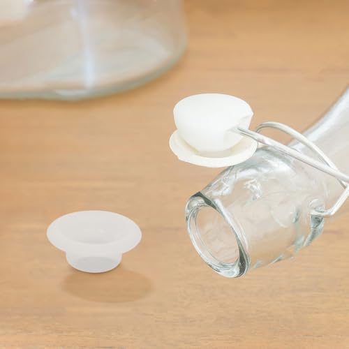 12pcs White Full-cover Sealing Gaskets for Swing Top Bottles, Beer and Soda Bottle Washers Replacement, Leak-proof Flip Cap Seals for Home Brewing and Fermentation