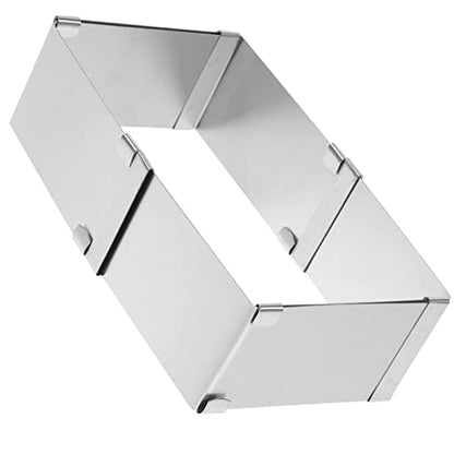GALPADA Mousse Mould Rectangular Cake Tin Cake Ring Cake Square Cake Tin Baking Frame Pastry Mould Baking Tool (Silver 6 Inch) Dessert Ring - size: Size 6
