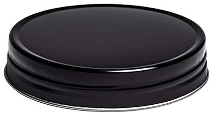 AllSpice Rust-Proof Wide Mouth Aluminum Metal Mason Jar Lids Leak-Proof 12-Pack (Black) - color: Black, size: Wide Mouth