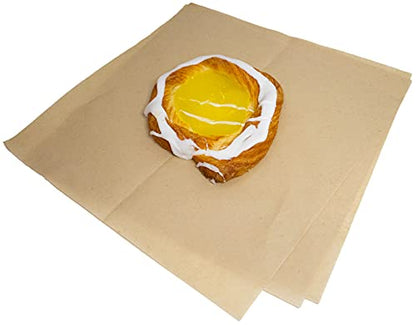 MADE IN USA 1,000 Sheets of Grease-Resistant Food Grade Waxed Kraft Deli Tissue Paper, 12" X 12" (Natural Kraft) - color: Natural Kraft