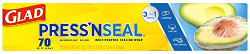Glad Press'n Seal Plastic Food Wrap | 70 Square Foot | Roll | Pack of 2 - size: 70 Sq Ft (Pack of 2)
