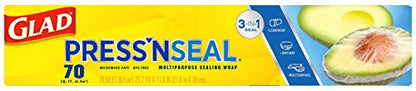 Glad Press'n Seal Plastic Food Wrap | 70 Square Foot | Roll | Pack of 2 - size: 70 Sq Ft (Pack of 2)