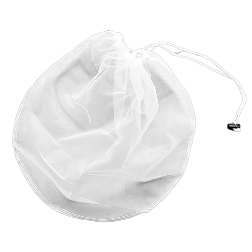 2 Pack Reusable and Washable 20"x18" Filter with Adjustable Drawstring for Straining and Filtering Honey, Wax, Beer, Nut Milk and More Through Nylon 600 Micron Mesh in a 5 Gallon Bucket