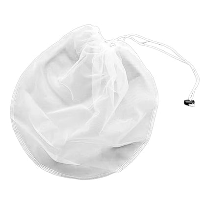 2 Pack Reusable and Washable 20"x18" Filter with Adjustable Drawstring for Straining and Filtering Honey, Wax, Beer, Nut Milk and More Through Nylon 600 Micron Mesh in a 5 Gallon Bucket