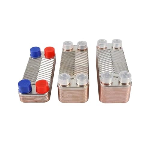 1/2" BSP Female Port 6-30 PlateS Brazed Heater Exchanger 304 Stainless Cooling Condenser Water Oil Chiller Wort(12 Plates) - size: 12 Plates
