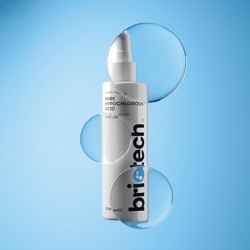 BRIOTECH Pure Hypochlorous Acid Spray and Cleanser, Original Premium HOCl Topical Solution, Multi-Purpose Cleaner, Family Approved & Pet Friendly, 8.5 fl oz (2 Pack) - size: 8.5 Fl Oz (Pack of 2)