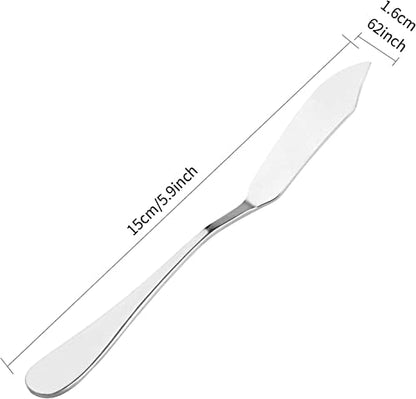 8pcs Stainless Steel Butter Knife, Cheese/Butter Spreaders, Breakfast Spreads Knives,Cheese and Condiments - color: 8pcs