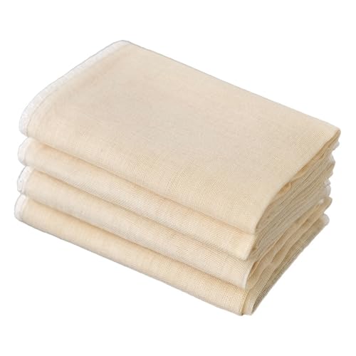 Cheese Cloth for Straining,10pcs 20x20 Inch Unbleached Cotton Pre-Cut Fabric,Reusable Muslin Cloth Hemmed Cheesecloth,for Straining, Making Yogurt, Juicing, Cooking Turkey, Baking