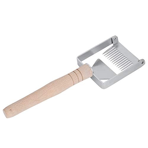Honey Stainless Steel Scraper Beekeeping Tine Uncapping Fork Wooden Handle of Sharpness Heavy S Uncapping Fork HiveBeekeeping TineStainless Steel Honey Beekeeping TineTine