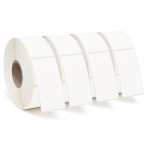 ESSENTIAL 2000 Dissolvable Food Labels, 1 x 2 Inch Blank White Dissolvable Canning Labels for Food Storage, Food Containers, Mason Jars, Freezer(4 Roll - 2000 Labels) - size: 4 Roll -2000 Labels