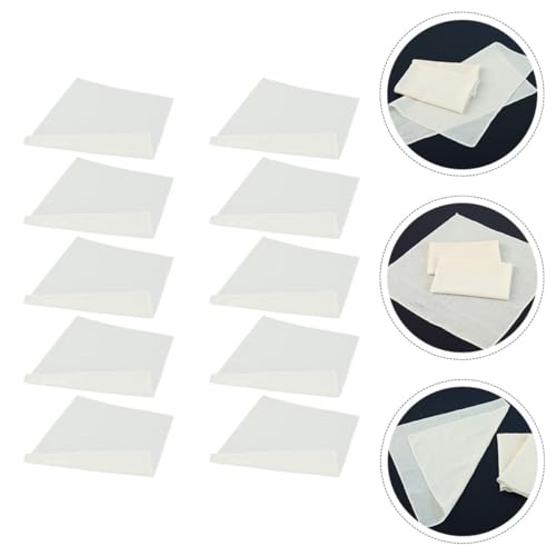 Cabilock 10pcs 20x20 Inch Cotton Cheesecloth Straining Cloths, Reusable Household Kitchen Supply with Hemmed Edges for Cooking, Juicing, Butter, Nut Milk Filtering