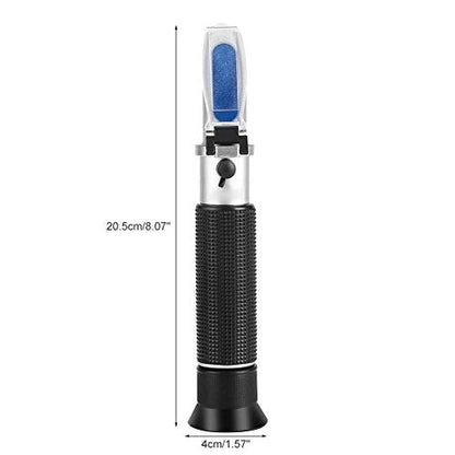 Meter Refractometer, Professional Handheld Alcohol 0-80% Test Refractometer Tester Refractometer Hydrometer with Automatic Temperature Compensation Function for Brewing Beer Wort