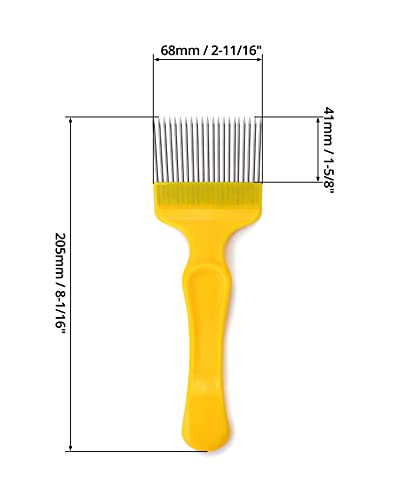 QWORK Stainless Steel Bee Keeping Uncapping Fork, 3Pcs 21-Tooth Tines Bee Honey Uncapping Fork Hive Heekeeping Tools Sturdy Beekeeping Equipment Opening Fork