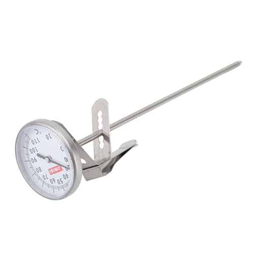 Diyeeni Milk Thermometer for Steaming Milk, Bar Coffee Thermometer for Frothing 195mm Probe - Pot for Yogurt Coffee Cheese Making Supplies with Clip, Candy and Food